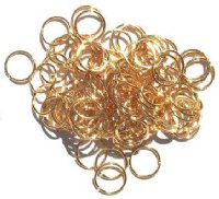 100 12mm Gold Plated Jump Rings